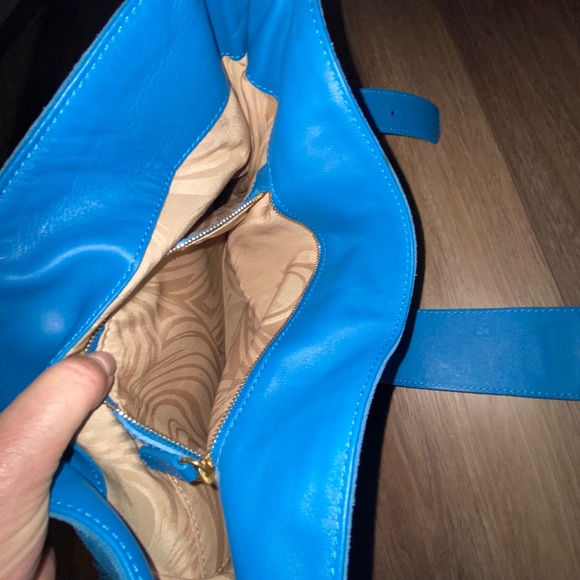 Stunning Large Emilio Pucci Turquoise Blue Suede Fringe Handbag - Picture 9 of 16